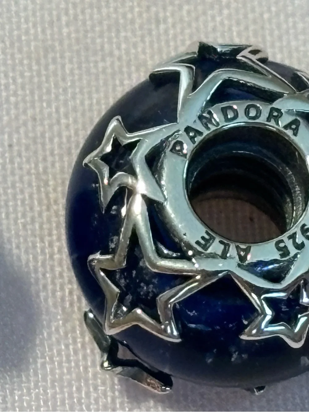 Pandora Charm, Galaxy Blue and Star Murano Charm (2 piece set)